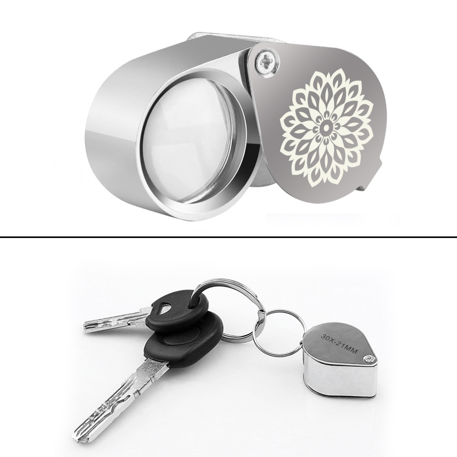 Crystal Star Cluster Pocket Jewelry Loupe Magnifying Glass